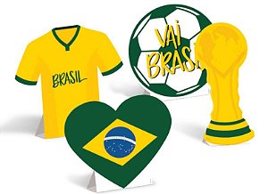 Silhueta Decorativa Copa do Mundo Brasil 2022 04 un. Cromus