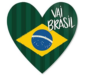 Painel 2 Lâminas Coração Copa do Mundo Brasil 2022 01 un.