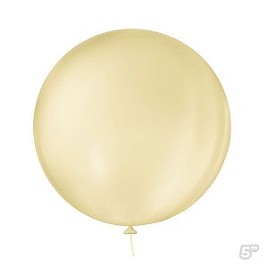 Balão 5 polegadas Liso Redondo Bege 50 un. São Roque