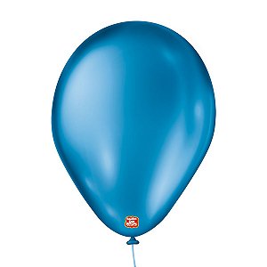 Balão 7 polegadas Cintilante Azul 50 un. São Roque