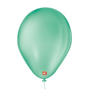 Balão 7 polegadas Liso Verde Tiffany 50 un São Roque