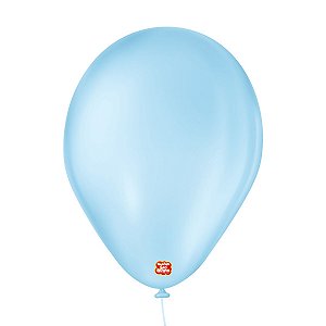 Balão 7 polegadas Liso Azul Bebê 50 un. São Roque