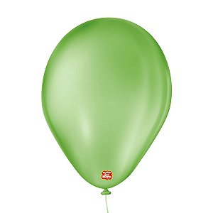 Balão 7 polegadas Liso Verde Maçã 50 un. São Roque