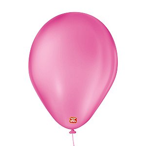 Balão 7 polegadas Liso Rosa Choque 50 un. São Roque