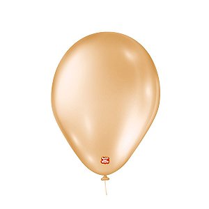 Balão 7 polegadas Perolado Pêssego 25 un. São Roque