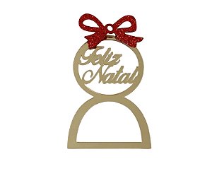 Porta Guardanapo Natal Dourado e Vermelho Ace/Eva 7Cm 04 un.