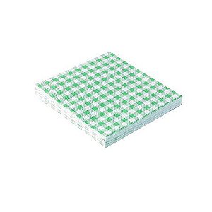 Guardanapo Xadrez Verde 32cm Folha Dupla