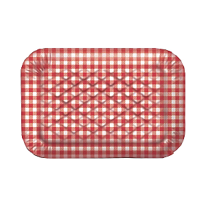 Bandeja Laminada Xadrez Vermelho Acoplado 5Un