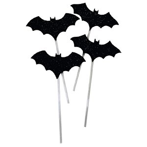 Topo Palito Halloween EVA Morcegos 4 un