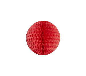 Globo Colmeia de papel tamanho P 11 cm Vermelho - 1 un