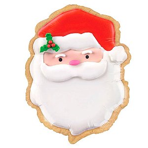 Balao Santa Cookie Papai Noel Natal 24" Flexmetal