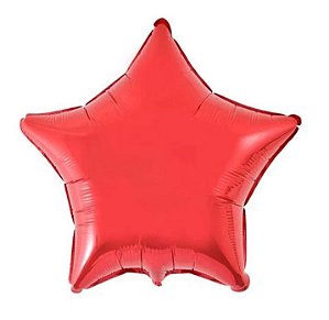Balao Estrela 20 polegadas Vermelho Flexmetal
