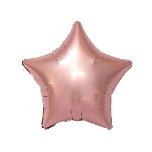 Balao Estrela 20 polegadas Ouro Rose Flexmetal