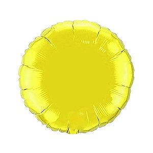 Balão metalizado Redondo 20" Amarelo Flexmetal
