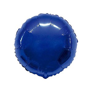 Balão metalizado redondo 20" Azul Marinho Flexmetal
