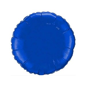 Balão Metalizado Redondo Azul Intenso 18" Cromus