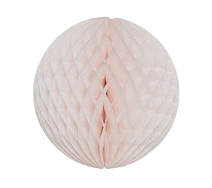 Globo Colmeia de papel tamanho G 24cm - Rosa Pó - 1un