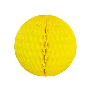 Globo Colmeia de papel tamanho M 17 cm Amarelo Canario 1 un