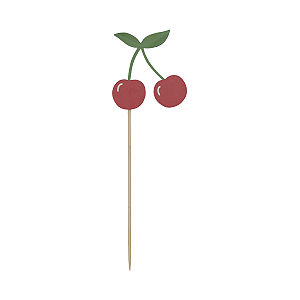 Topo de Bolo Cereja Festa Frutinhas Vermelho 1un