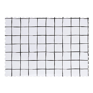 Jogo Americano Infantil - Grid Preto e Branco -  05 un