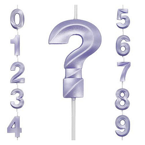 Vela Mini Design Lilas Candy Color Numeros