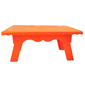 Mesinha Decoração Renda Laranja Neon