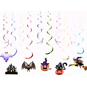 Enfeite Espiral kit c/6pçs Halloween