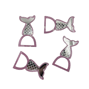 Porta Guardanapo Sereia Cauda Ace/Acg Pr/Rs Glitter Riscado