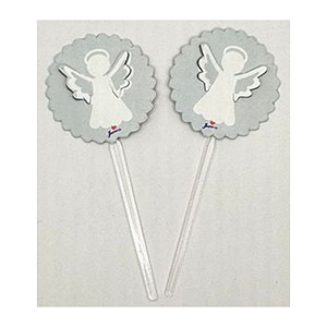 Toppers P/ Doces E Salgados 3D Batizado Junco 8un
