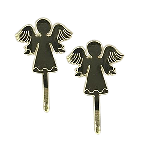 Tag Decorativo Batizado Anjo Da Guarda Dourado 6un