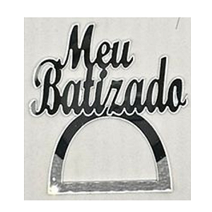 Porta Guardanapo Meu Batizado Prata 4un