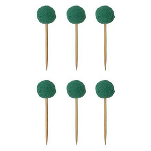 Topper Pompom (6 und) - Verde Folha 8cm