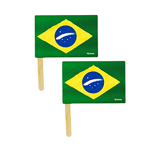 Bandeirinha Para Docinhos no Palito Copa Brasil 8Un