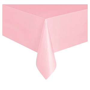 Toalha de Mesa Plastica Metalizada Rosa 137x183 1un