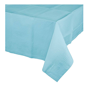 Toalha de Mesa Plastica Metalizada Azul Claro 137x183 1un