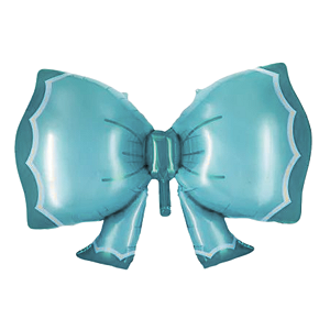 Balão Metalizado Laço Azul 92x58,5cm 1un