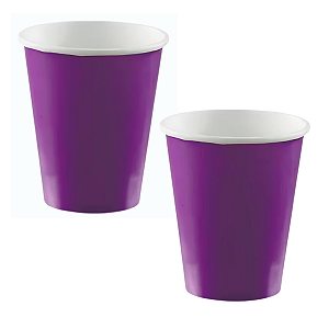 Copo Papel Roxo 250ml 8un
