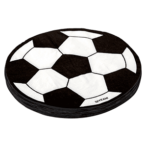 Guardanapo Papel Redondo Folha Dupla Bola Futebol 33x33 20un