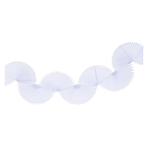 Guirlanda Leque de Papel de Seda - Branco 1un