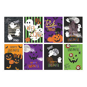 Cartaz Decorativo Travessuras Halloween 25x35 c/8un