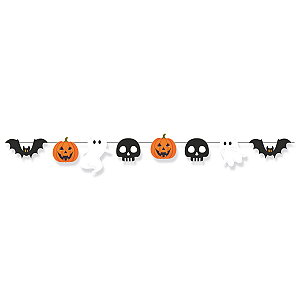 Faixa Decorativa Travessuras Halloween 1un 1,8m