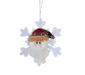 Papai Noel Em Floco Neve P/ Pendurar
