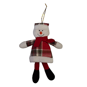 Enfeite pendurar Boneco de Neve Natal 22cm