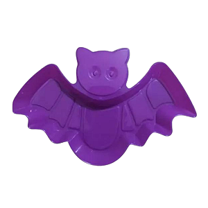 Bandeja Petisqueira Morcego Halloween 28,5X19cm  1un - Roxo