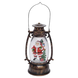 Globo de Água Lanterna Papai Noel 24cm 1un