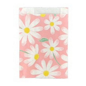 Saquinhos de Papel Margarida Rosa 13x19cm - 20Un