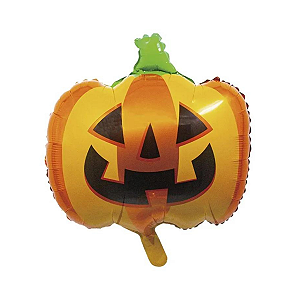 Balão Metalizado Abóbora Halloween 16" 40cm 1un