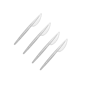 Faca Refeição Premium Cristal 50Un