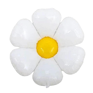 Balão Metalizado Flor Margarida 59x68cm 1un