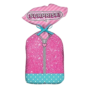 Sacola Plástica Lembrancinha Lol Surprise Junco 27x14cm 8 Un